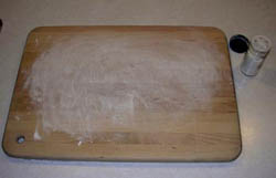 Floured cutting board