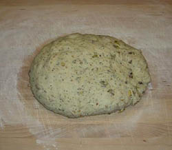 Dough with air bubbles pressed out